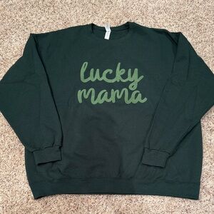 Jerzees Forest Green 'Lucky Mama' Hoodie